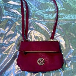 burgundy red shoulder purse